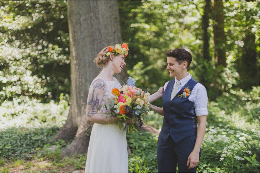 queer wedding, first look