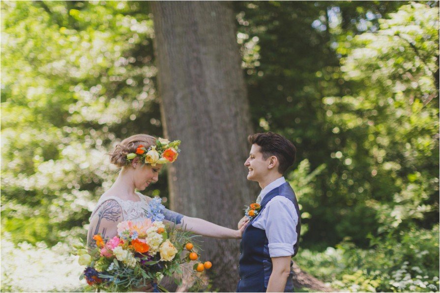 queer wedding, first look