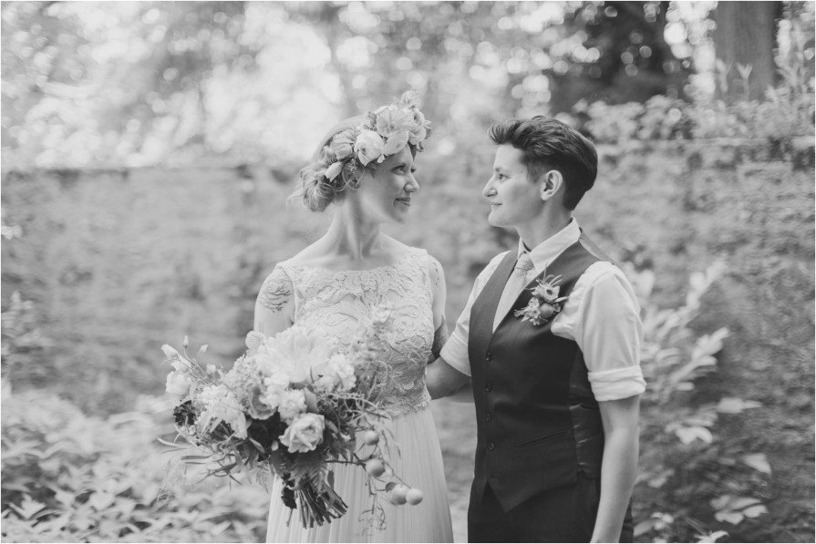 queer wedding, couple portraits