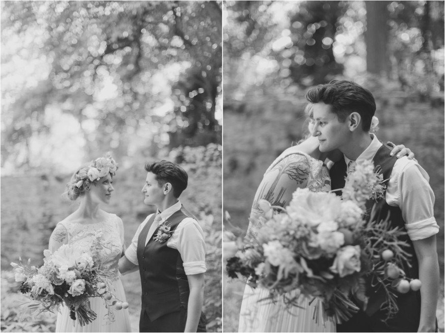 queer wedding, couple portraits