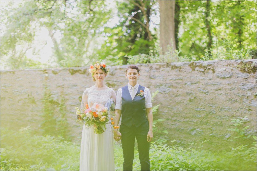 queer wedding, couple portraits