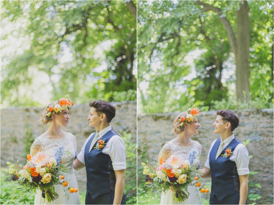 queer wedding, couple portraits