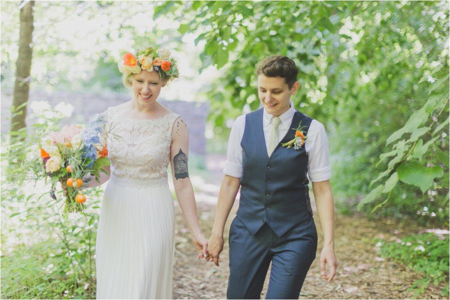 queer wedding, couple portraits