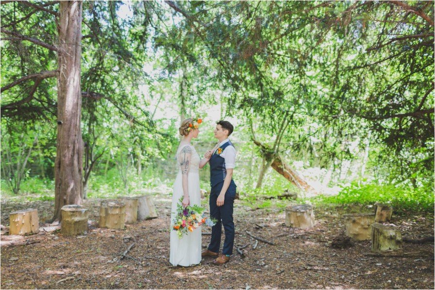 queer wedding, couple portraits