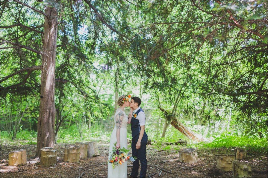 queer wedding, couple portraits