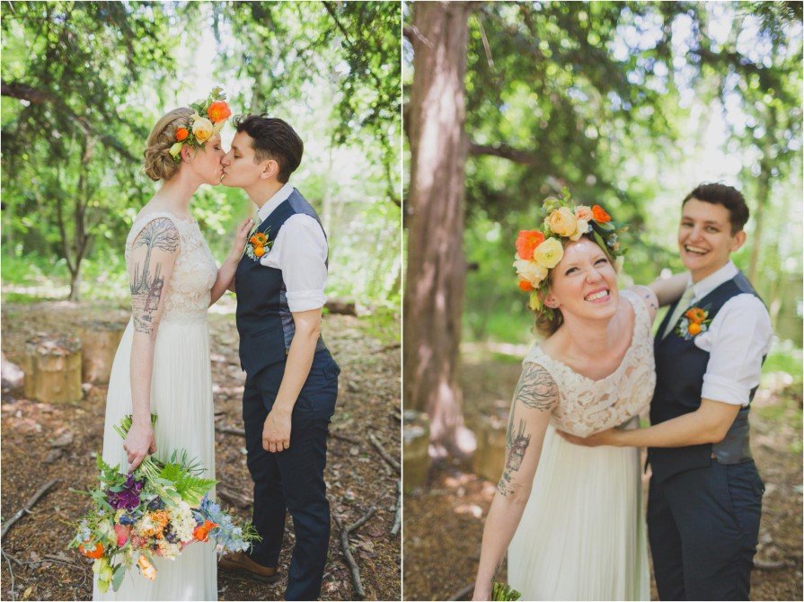 queer wedding, couple portraits