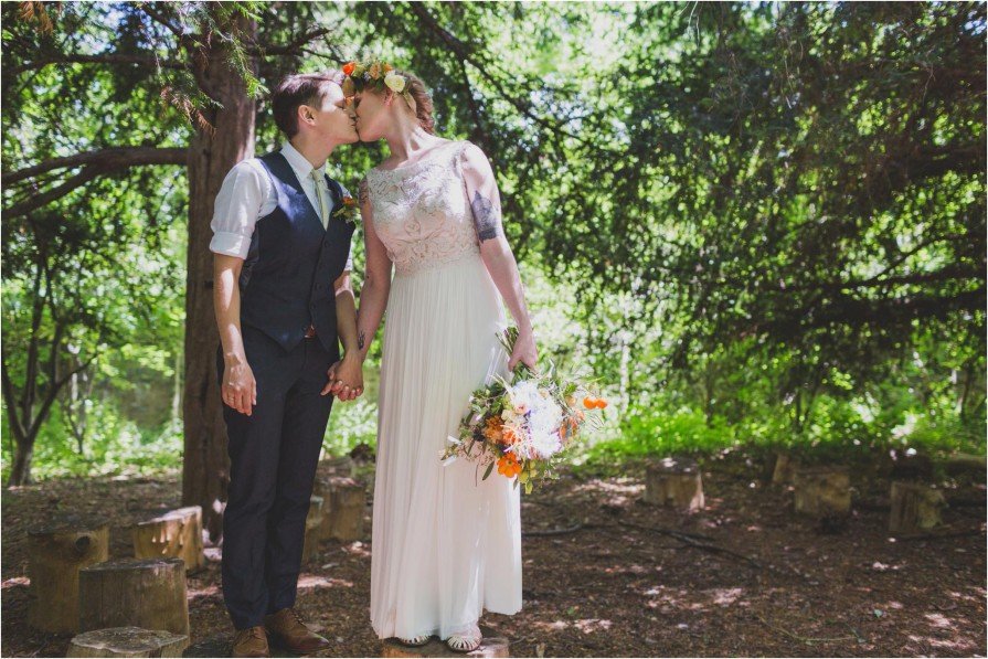 queer wedding, couple portraits