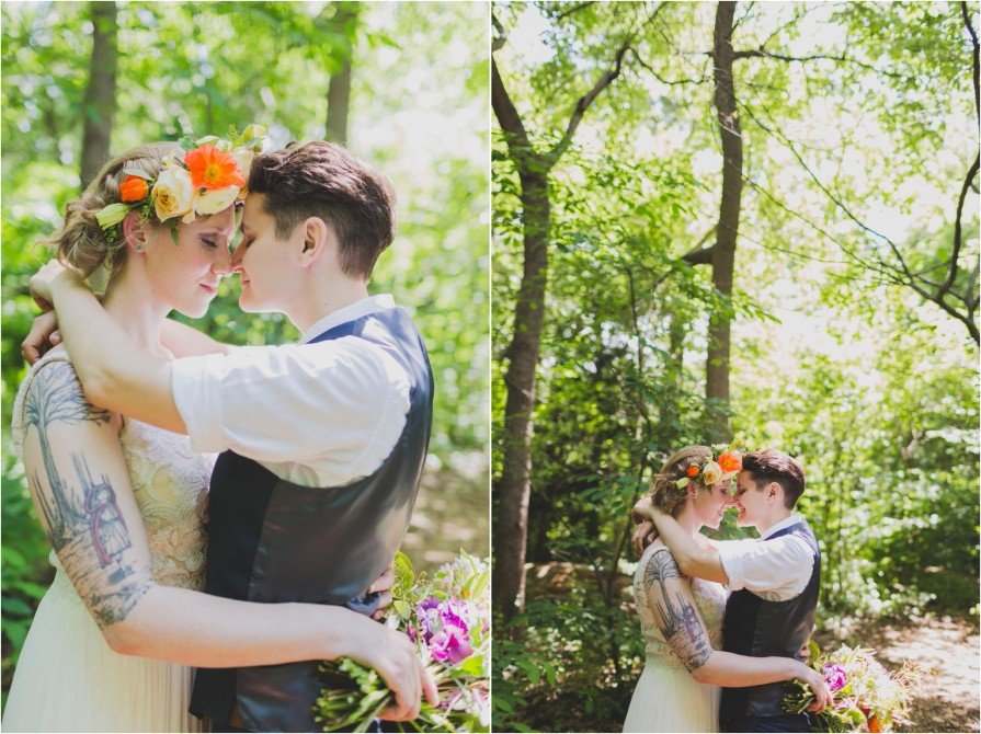 queer wedding, couple portraits