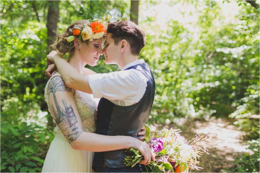 queer wedding, couple portraits