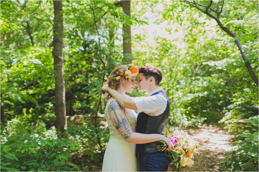 queer wedding, couple portraits