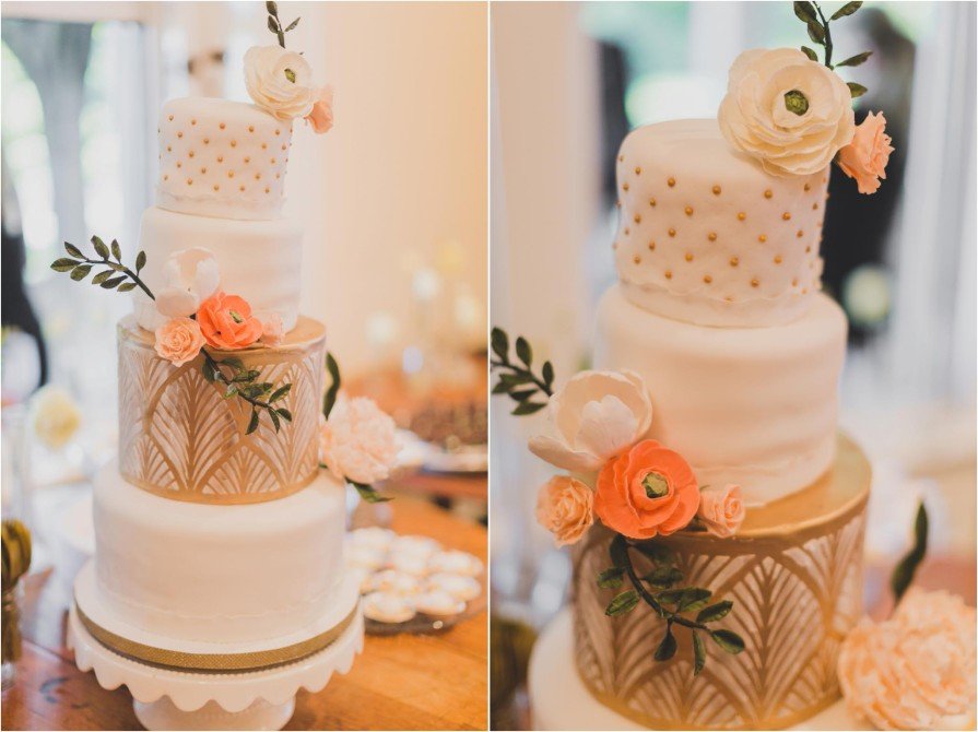 Nutmeg Cake Design, wedding, Philadelphia, gold foil