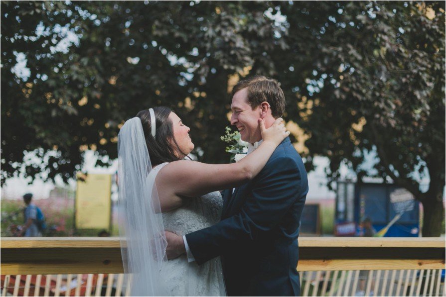 Spruce Street Harbor Park, wedding, first look