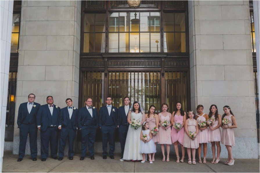 bridal party, Courtyard Marriott, wedding
