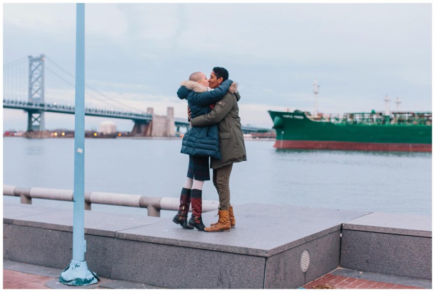 engagement, Penn's Landing, Philadelphia