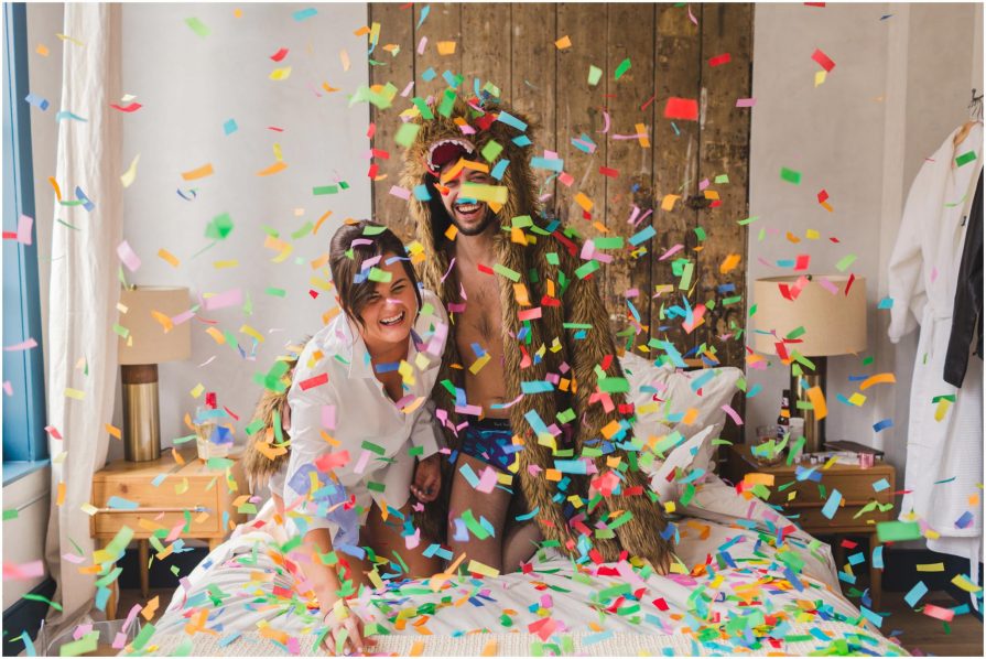 Lokal Hotel, engagement, confetti