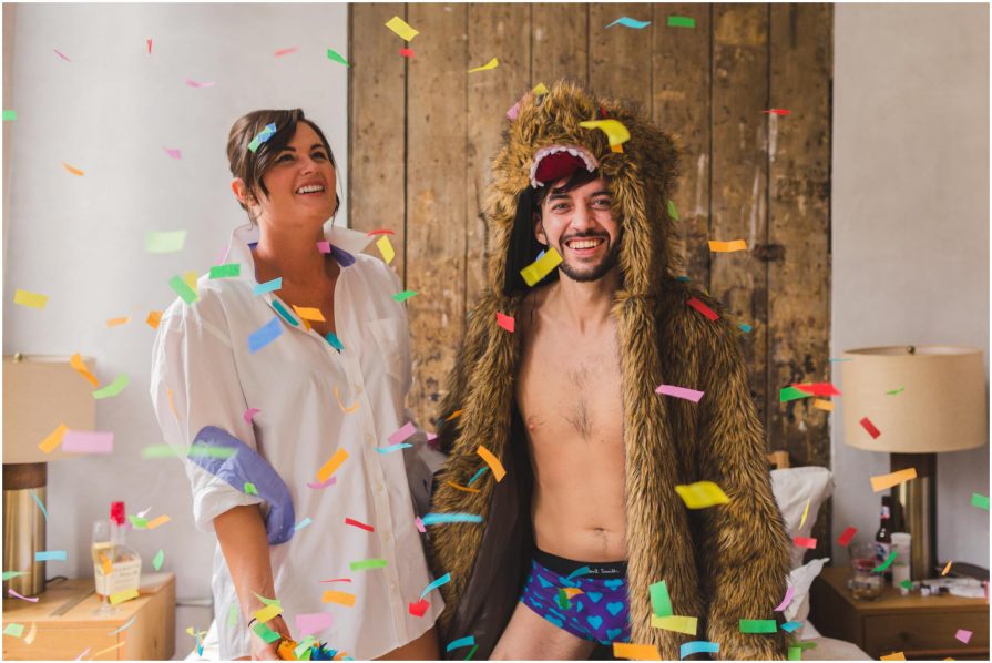 Lokal Hotel, engagement, confetti