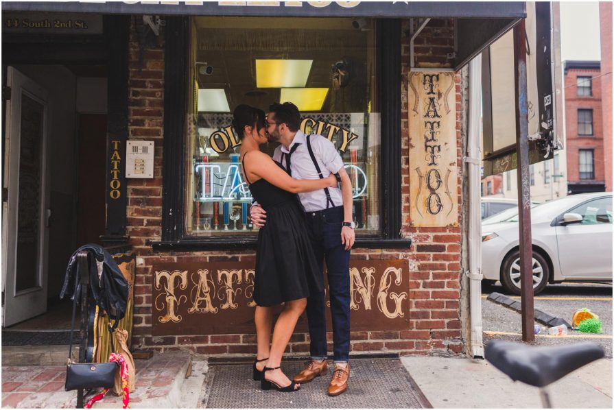 Olde City Tattoo, engagement, Philadelphia, Old City