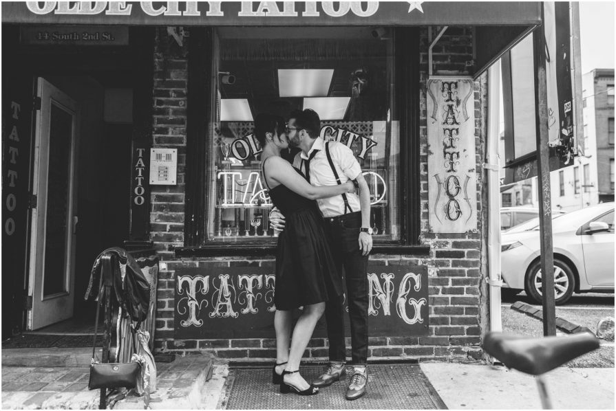 Olde City Tattoo, engagement, Philadelphia, Old City