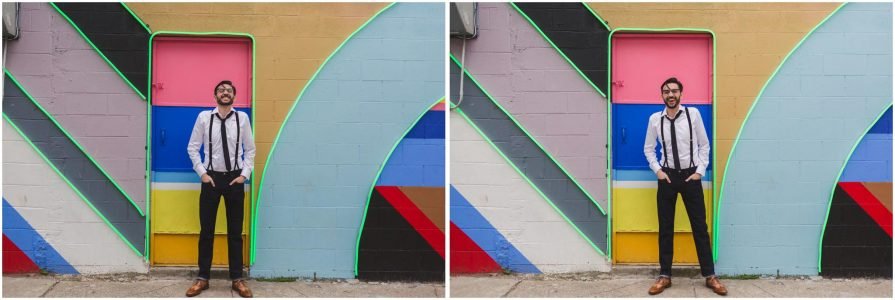 Percy Street Project, light mural, Philadelphia, neon