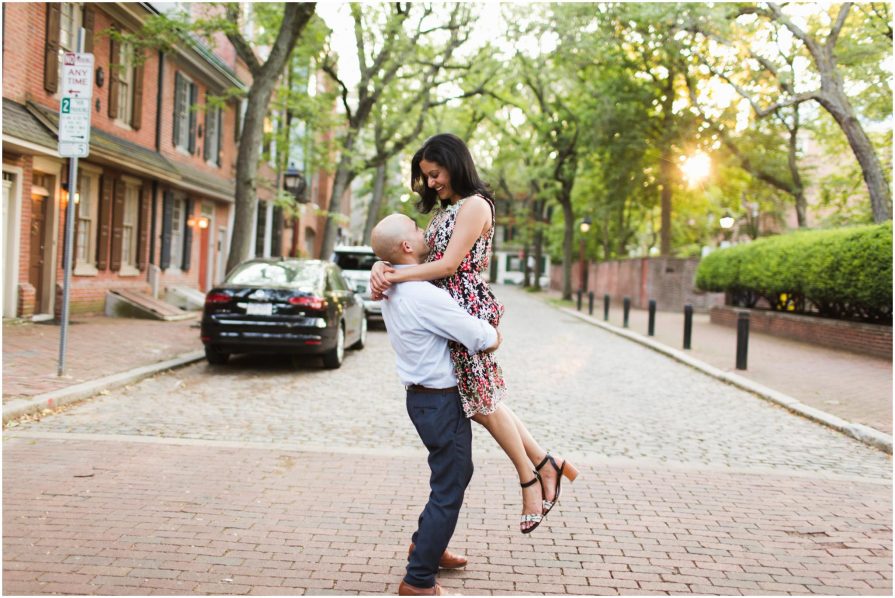 Philadelphia, engagement photos, sunset
