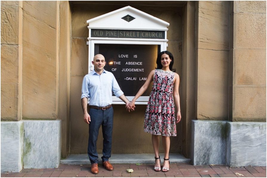 Philadelphia, engagement photos, Washington Square