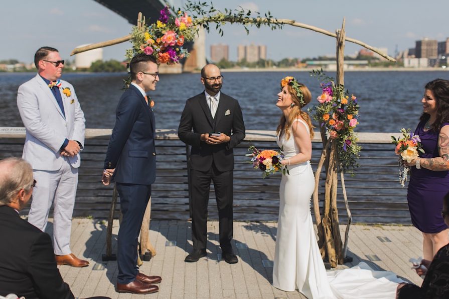Race Street Pier, wedding