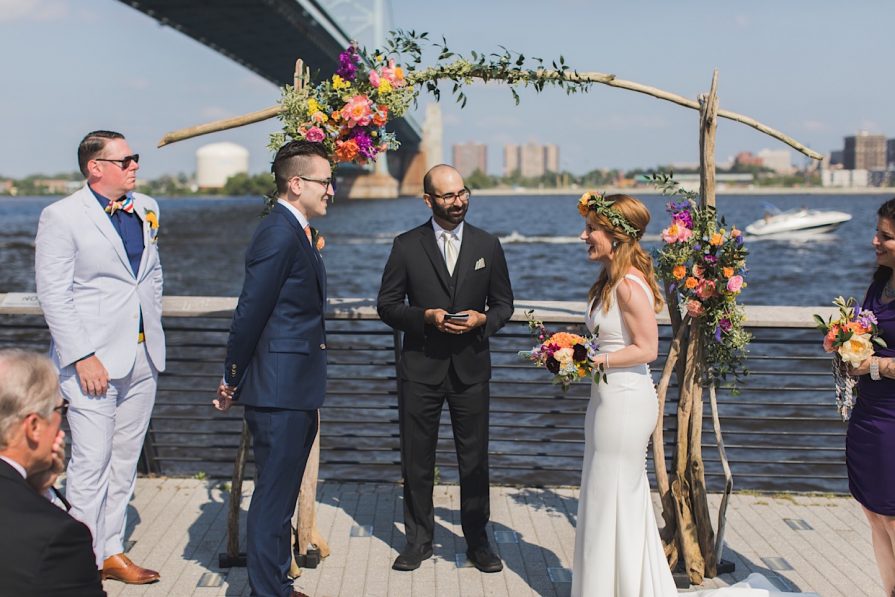 Race Street Pier, wedding