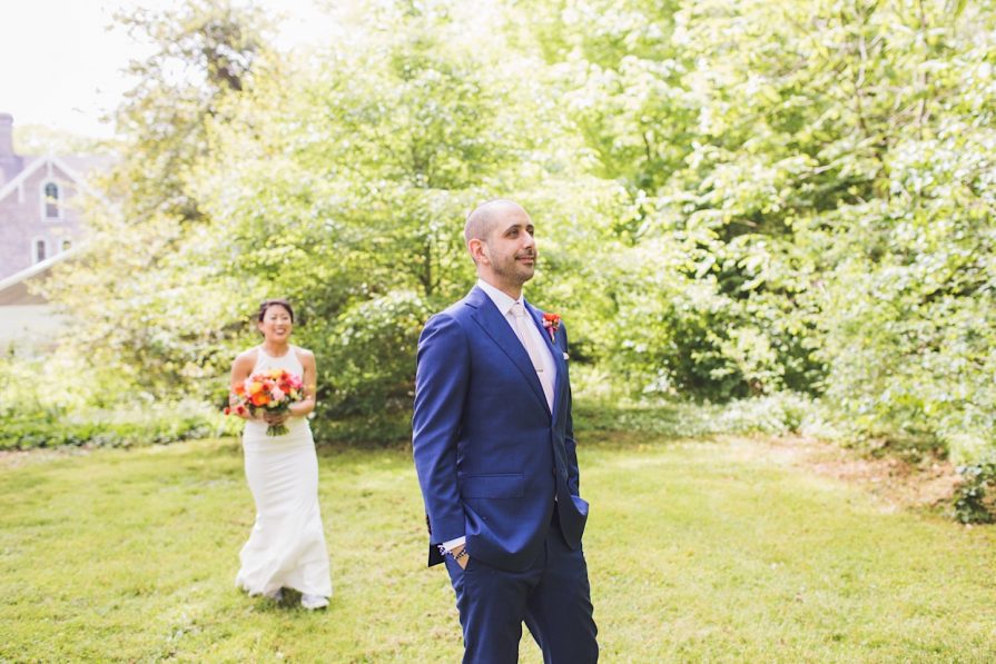 first look, Awbury Arboretum, wedding