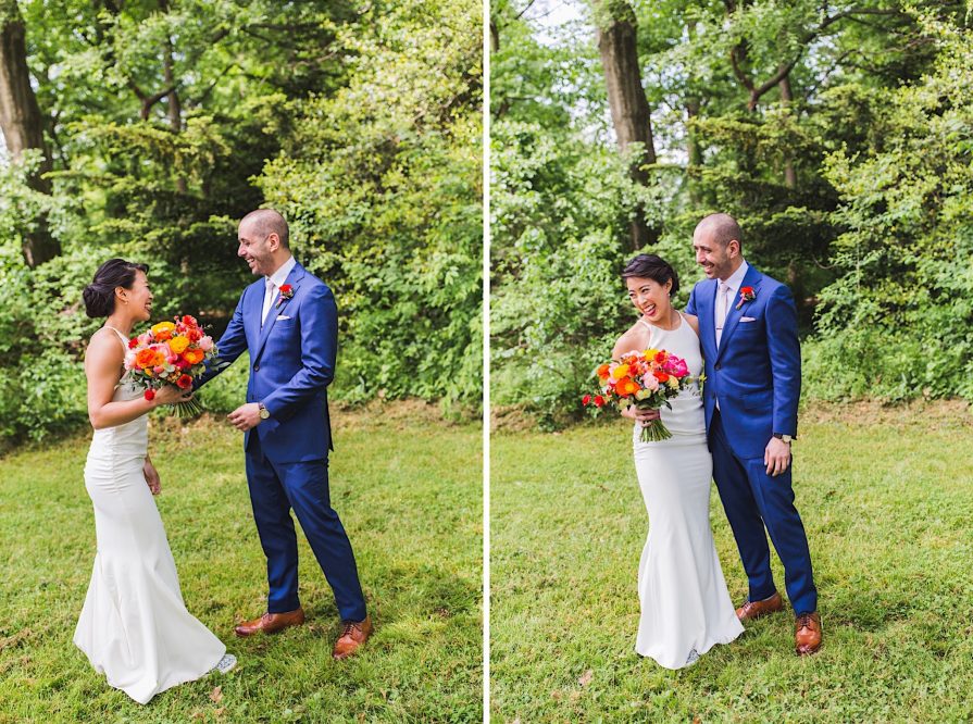 first look, Awbury Arboretum, wedding