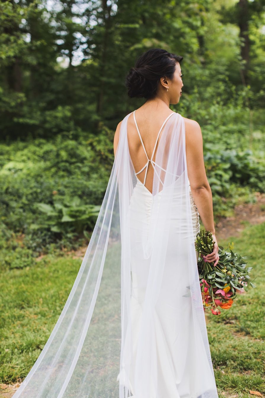 bride, wedding, Philadelphia, cape, gown
