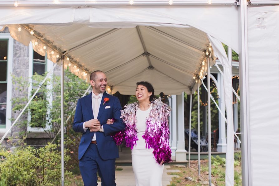 tinsel jacket, Rachel Burke, wedding