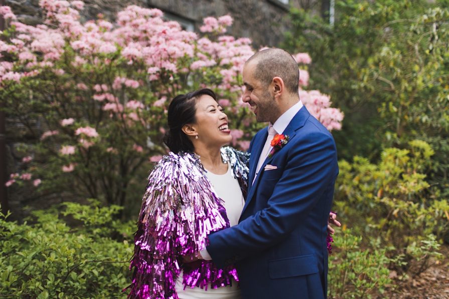 tinsel jacket, Rachel Burke, wedding