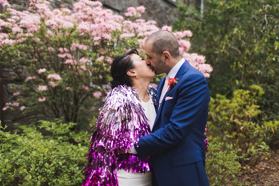 tinsel jacket, Rachel Burke, wedding