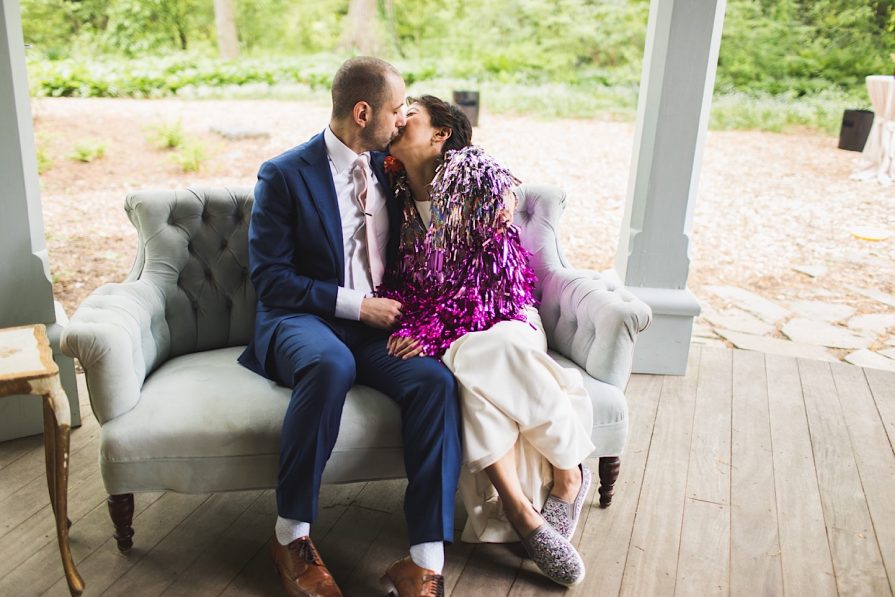 tinsel jacket, Rachel Burke, wedding