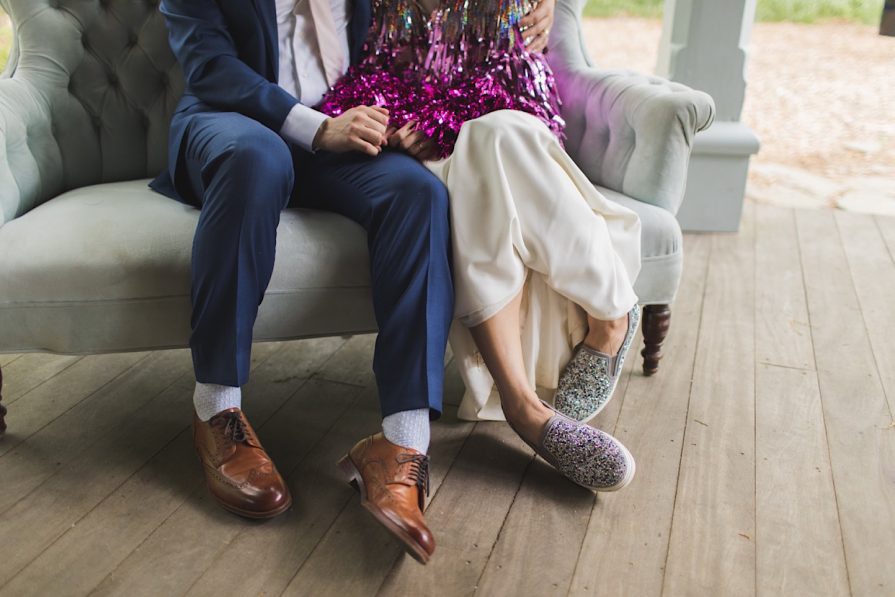 tinsel jacket, Rachel Burke, wedding
