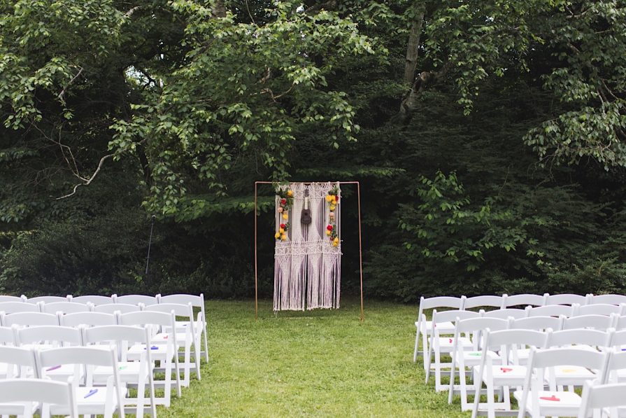 macrame, Philadelphia, wedding
