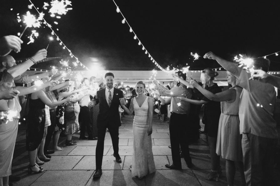 sparkler exit, wedding, Philadelphia