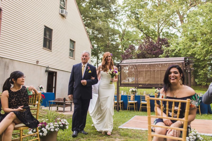 intimate backyard wedding, Philadelphia