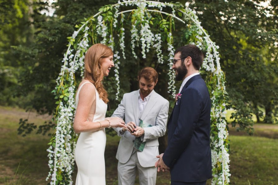 intimate backyard wedding, New Jersey