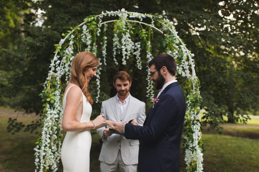 intimate backyard wedding, New Jersey