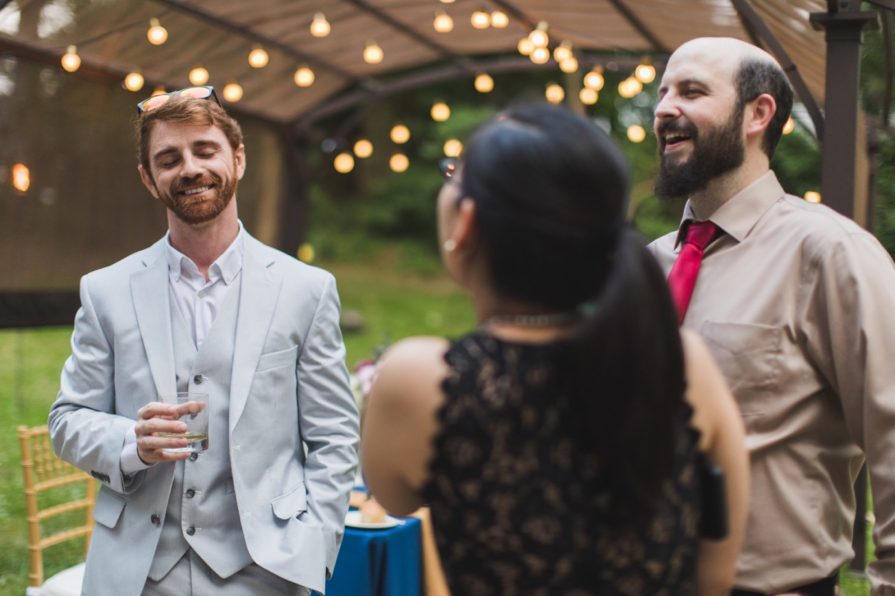 intimate wedding, backyard, dinner, New Jersey