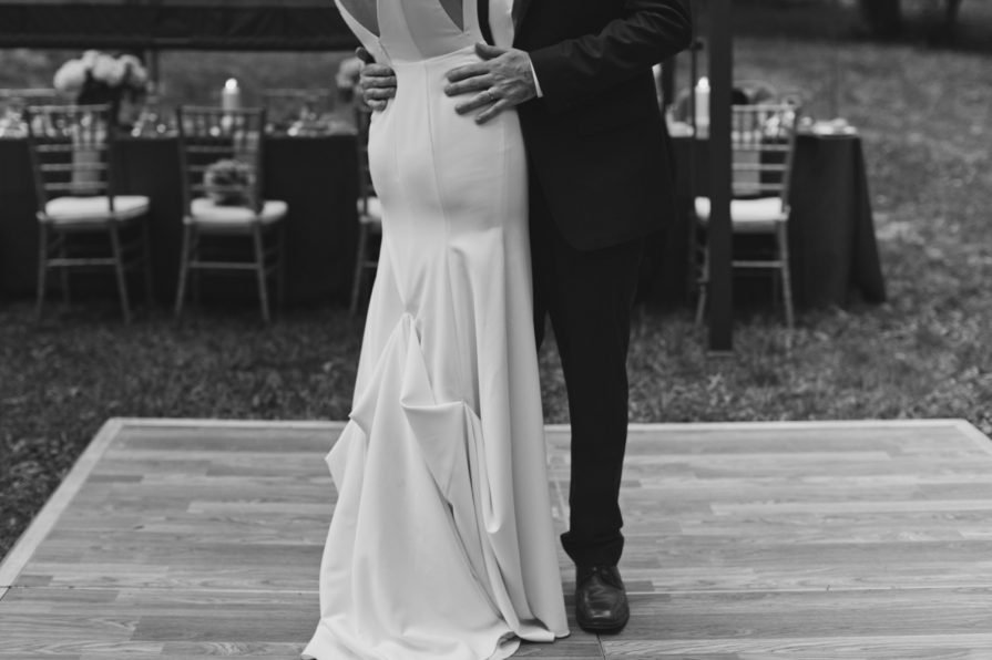 intimate wedding, backyard, dance floor, New Jersey