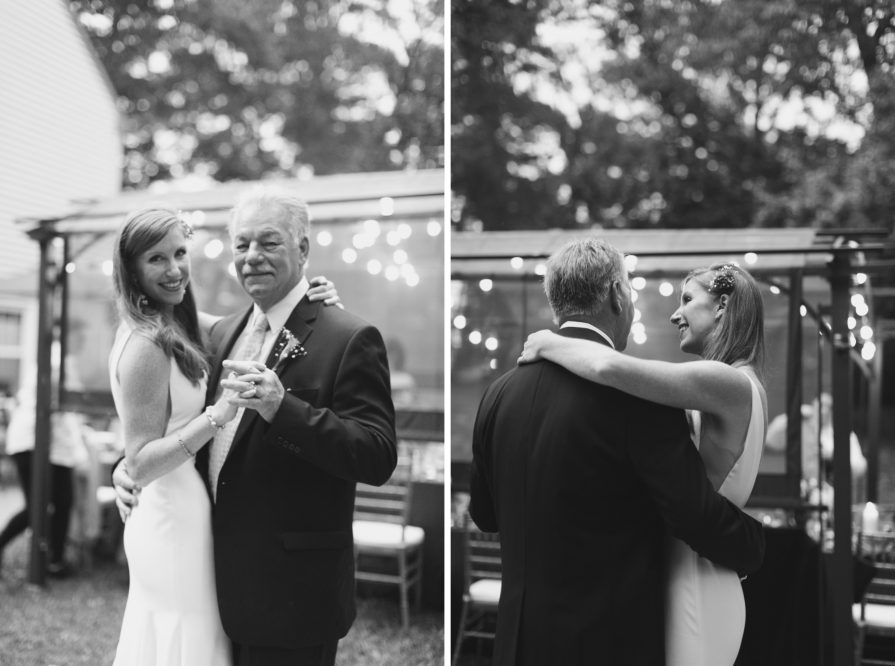 intimate wedding, backyard, dance floor, New Jersey