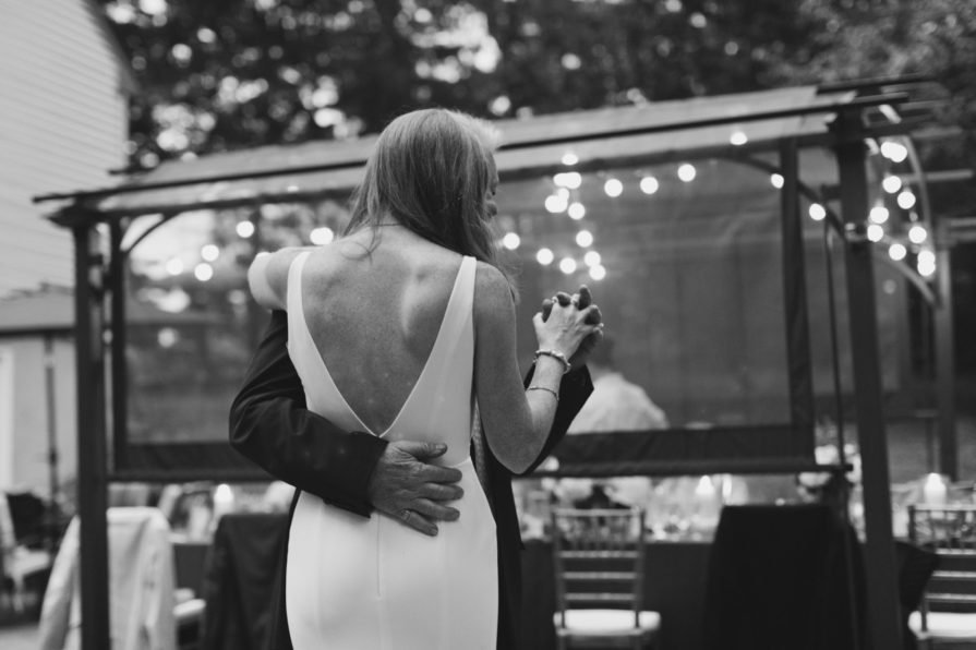 intimate wedding, backyard, dance floor, New Jersey