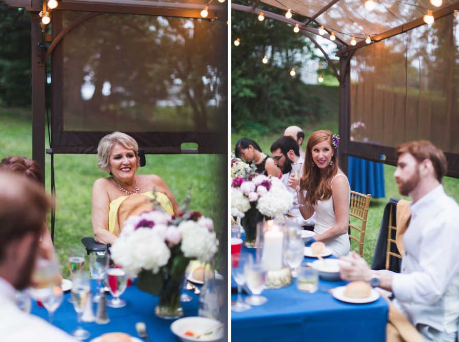 intimate wedding, New Jersey, backyard, dinner