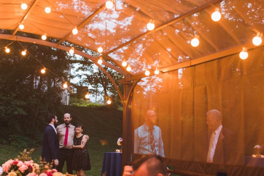intimate wedding, New Jersey, backyard, dinner