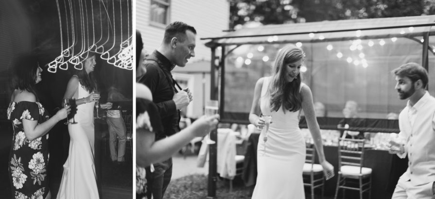 intimate wedding, New Jersey, backyard, dinner