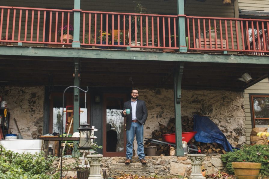 Philadelphia portrait photographer, branding session with Andrew at his home