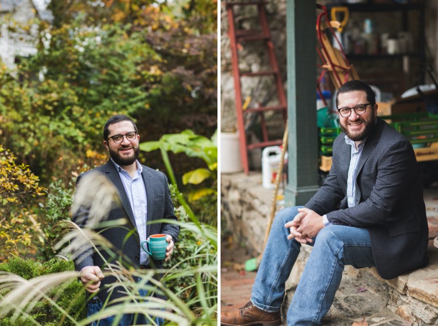 Philadelphia portrait photographer, branding session with Andrew at his home