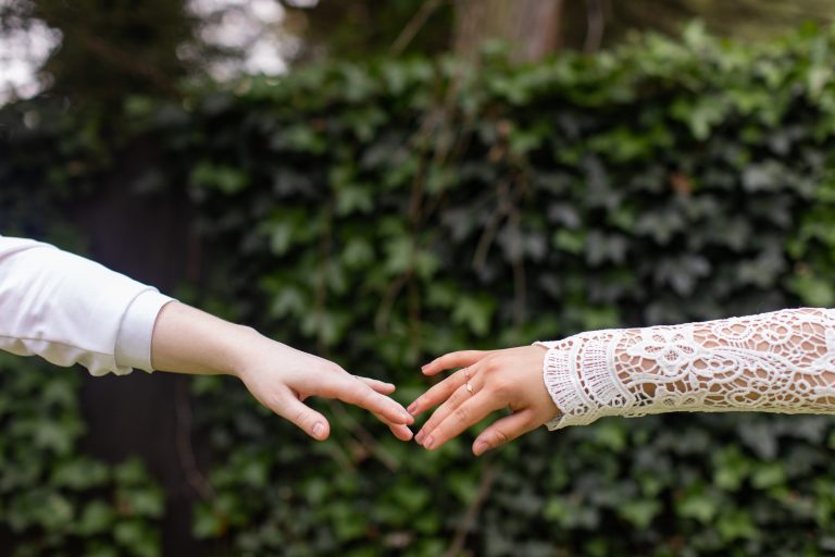 hands almost touching, brides, divorce